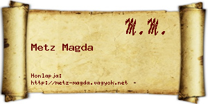 Metz Magda névjegykártya